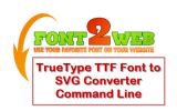 VeryUtils TTF to SVG Command Line screenshot