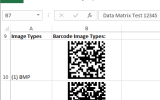 Data Matrix Excel Barcode Generator screenshot