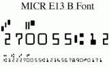 MICR E13B Match font screenshot