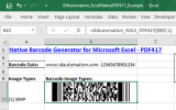 Excel PDF417 Barcode Generator screenshot